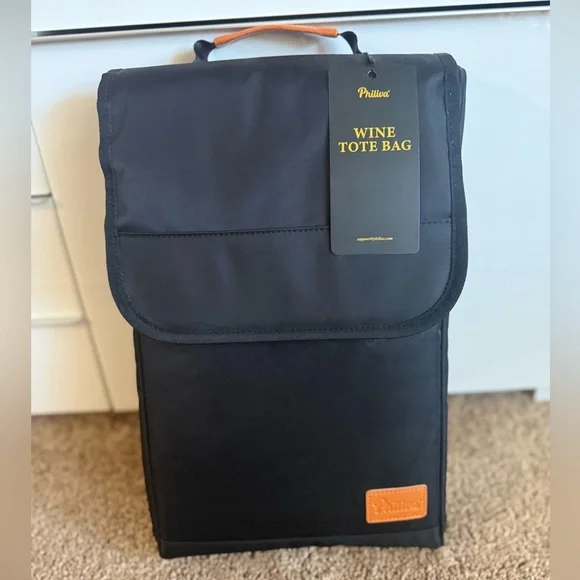 Black Wine Tote Bag - Picture 5 of 8